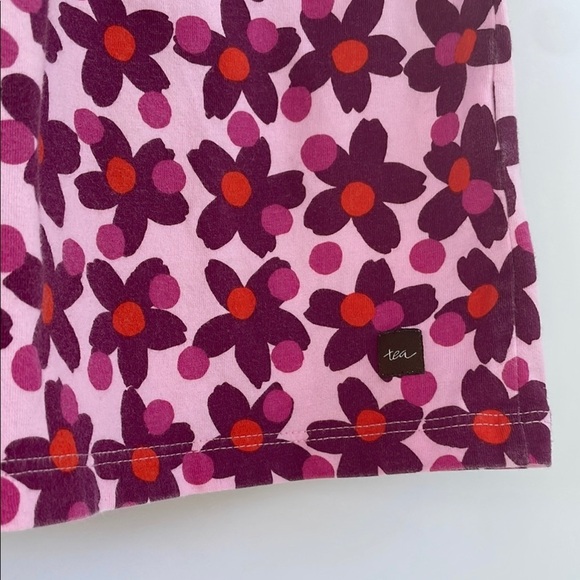 Tea Collection Pink Red  and Cream Casual Floral Dress Size  5 - Picture 11 of 15